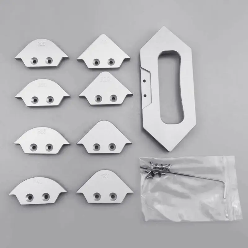 

Router Table Corner Jig Radius Chamfer Profile Templates Kit for Woodworking Engraving Trimming Tool