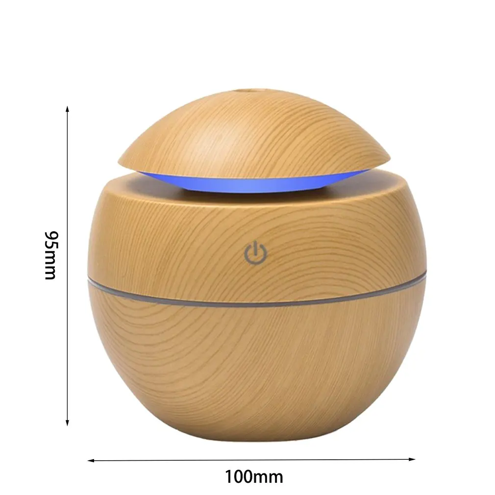 

Electric Humidifier Essential Aroma Oil Diffuser Ultrasonic Wood Grain Air Humidifier USB Mini Mist Maker LED Light For Home