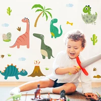 cute cartoon dinosaur wall stickers home decor living room vinyl decorative wall bedroom decoration diy baby room accessories