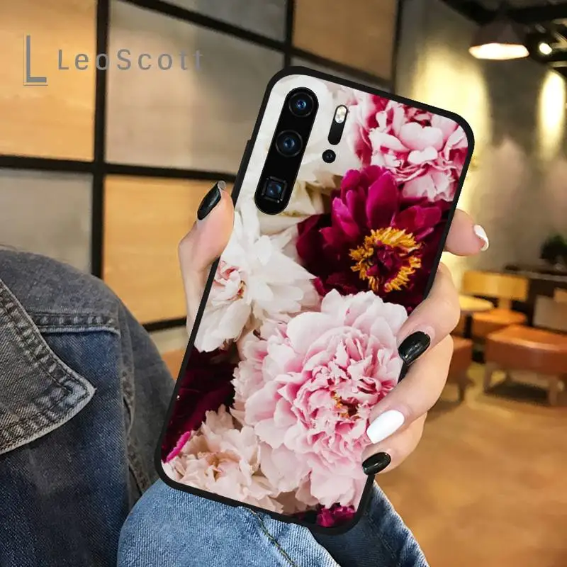 

Colorful Flower Rose Peony Phone Case For Huawei honor Mate P 9 10 20 30 40 Pro 10i 7 8 a x Lite nova 5t