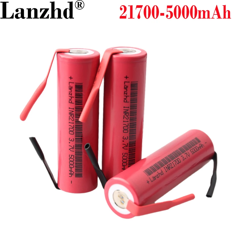 

24PCS 21700 battery DIY 3.7V 5000mah 5C lithium battery for Electric drill Toy Electronic cigarettes
