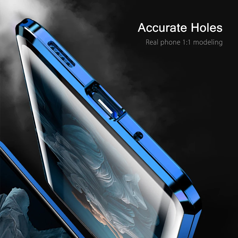 Магнитный стеклянный чехол с поглощением на 360 градусов для Huawei Honor X10 8X 20 9X 10 Pro Lite