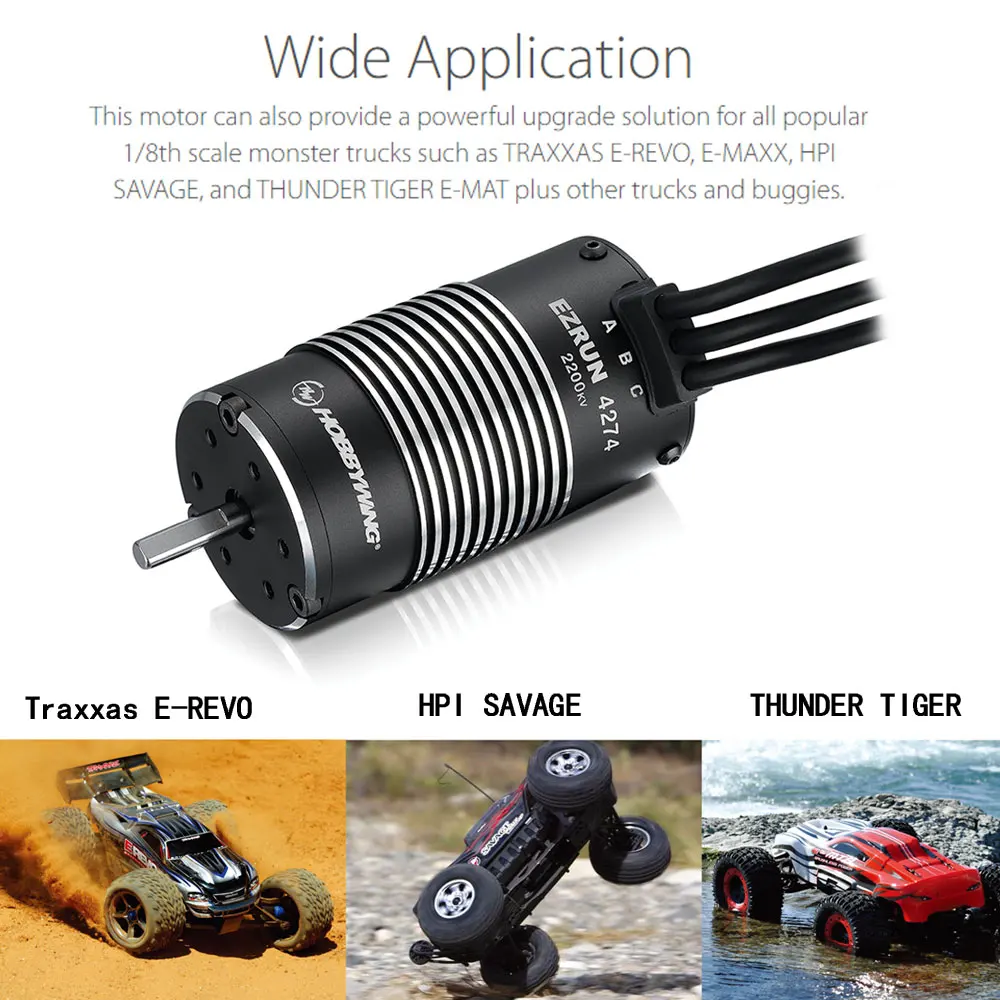 hobbywing ezrun 4274 2200kv 4268 2600kv бесщеточный двигате