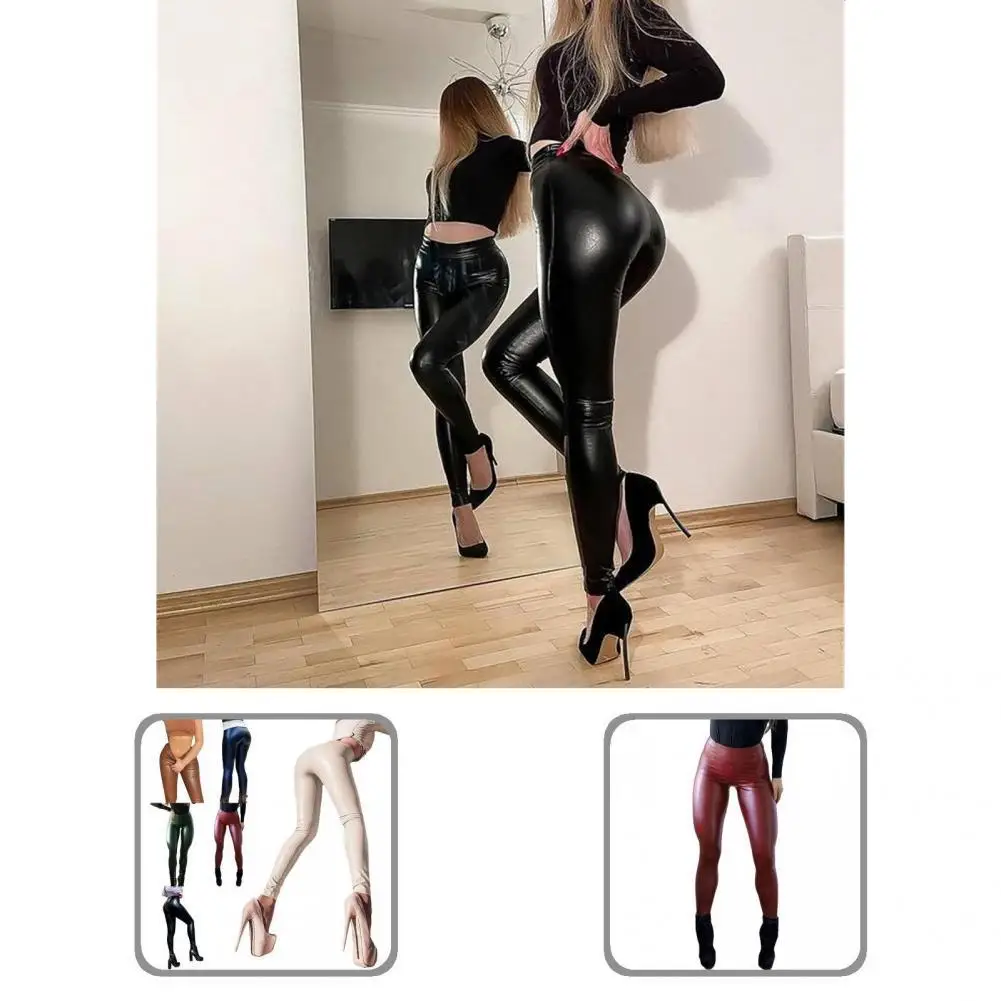 

Solid Color Hip Lifter Full Length Straight Pencil Pants for Daily Wear
