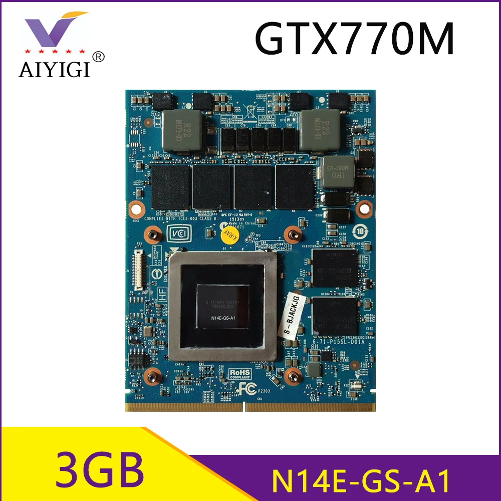 GTX770M GTX 770M GDDR5 3 Гб оперативной памяти N14E GS A1 Графика видеокарта с X скоба для Clevo P151SM1