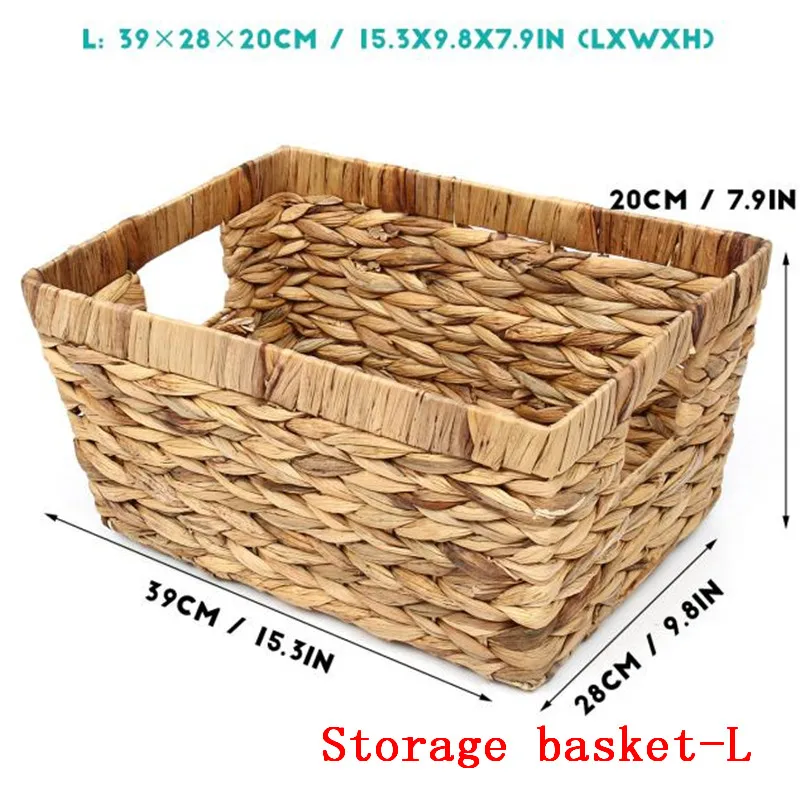 Storage basket-L Бамбуковые корзины для хранения ручной работы, складные корзины для белья, плетеные корзины из ротанга, цветочные горшки, корзины для растений - Цвет: Storage basket-L