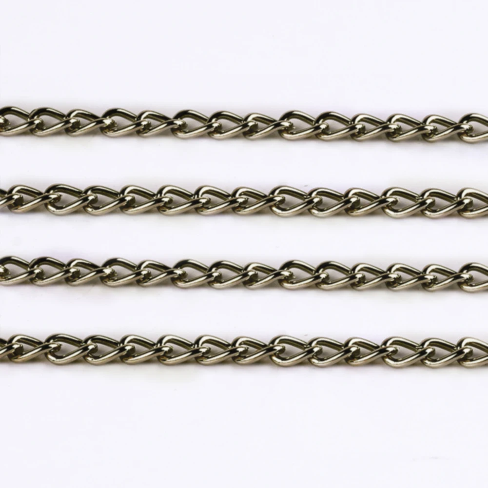 

10pcs Easy Install Fashion Hooked Metal Durable Replaceable Bag Chain DIY Antique Brass Practical Purse Accessories Long Retro