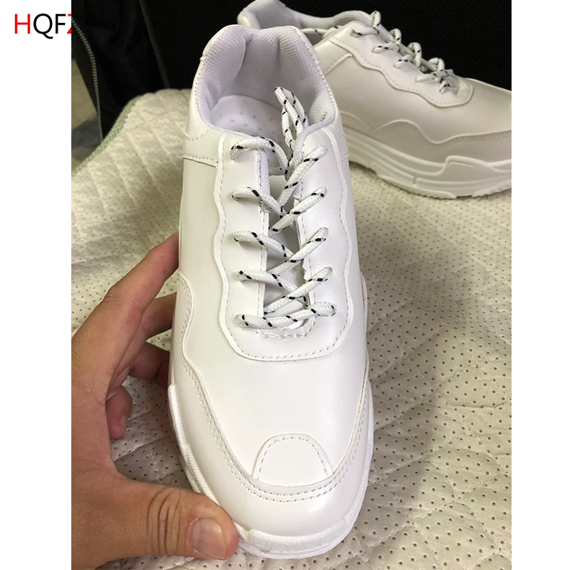 HQFZO/Повседневные кроссовки на шнуровке Basket Femme Женская обувь не сужающемся книзу