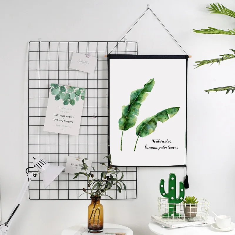 Зеленые гобелены с изображением листьев висящая на стене ткань Северное