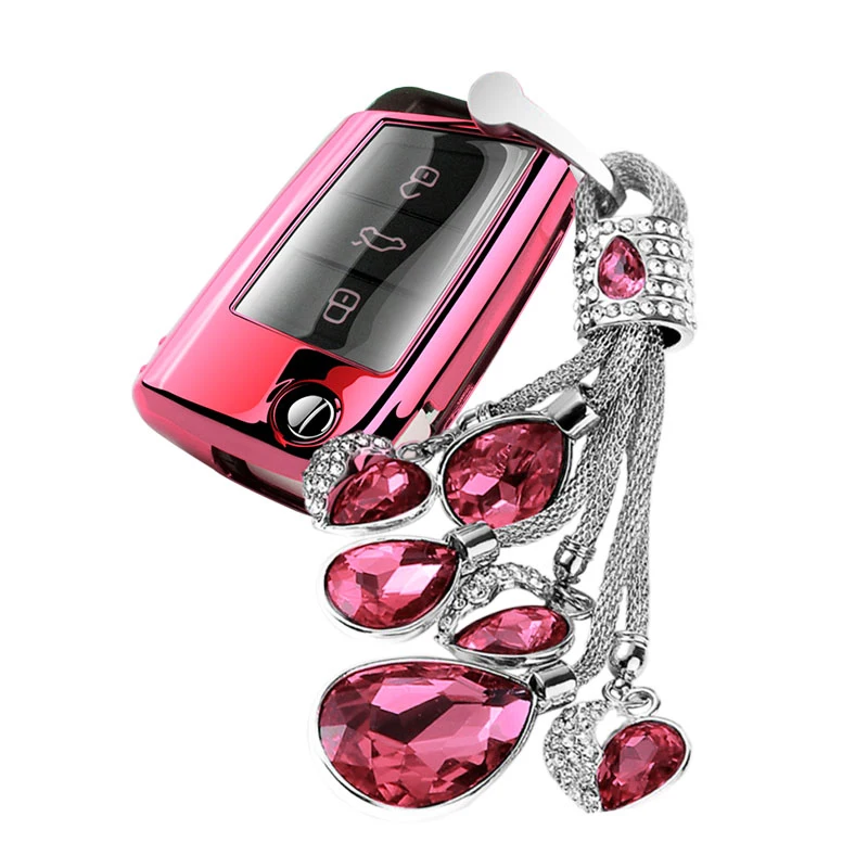 Прочный мягкий ТПУ Корпус для ключей от автомобиля ключ защиты корпуса Volkswagen VW