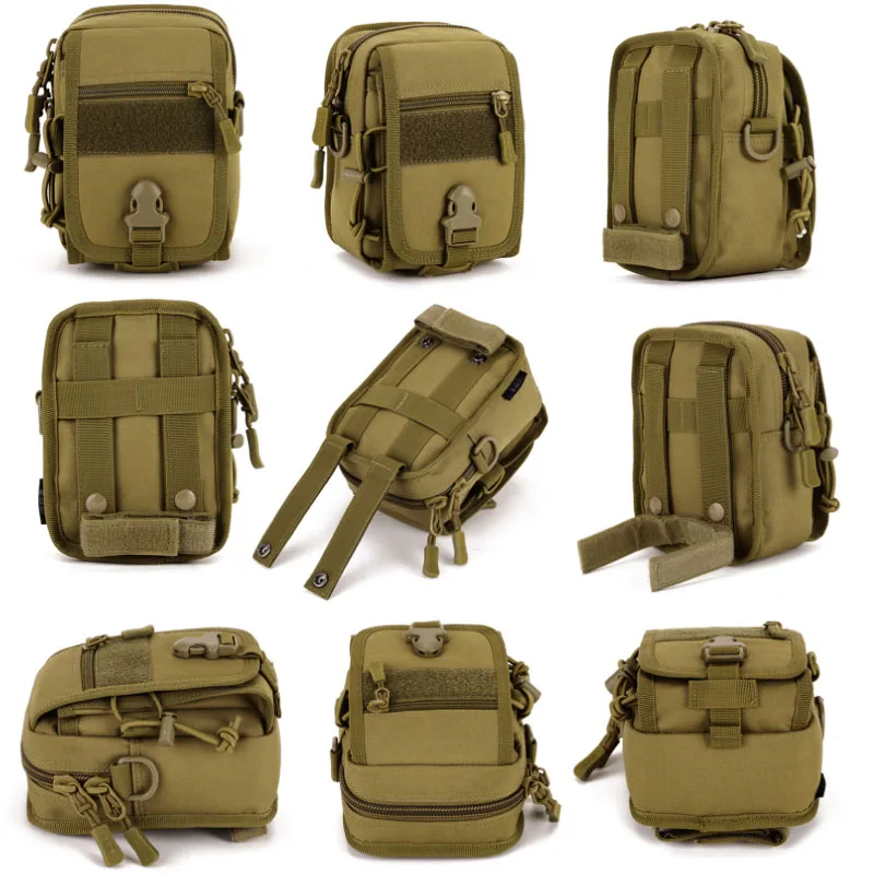 

Tactical Double-layer Phone Pouch Bag Molle Mobile Phone Pouch Money Tools Bag Belt Military Hunting Molle Fanny Bag Waist Bag
