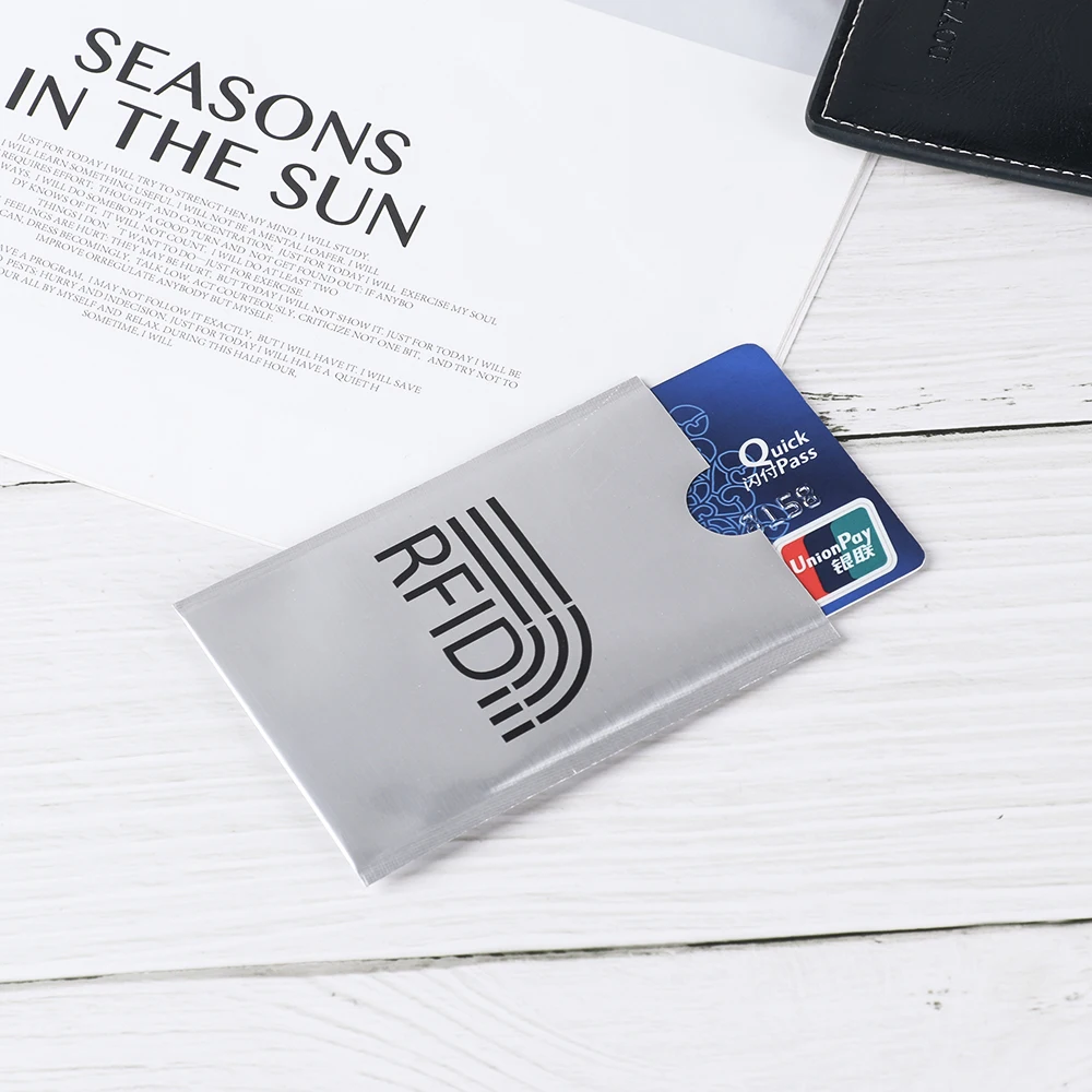 10 шт Противоугонный с защитой от RFID, для карт протектор рукав для предотвращения сканирования неавторизованного сканирования держателя карты аксессуары