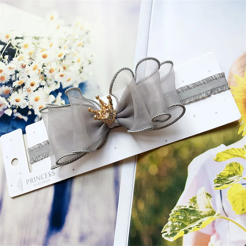 Warmom-Diadema de princesa con lazo para ni&ntilde;as, accesorios para la cabeza de encaje, banda para el pelo, regalo de belleza-5
