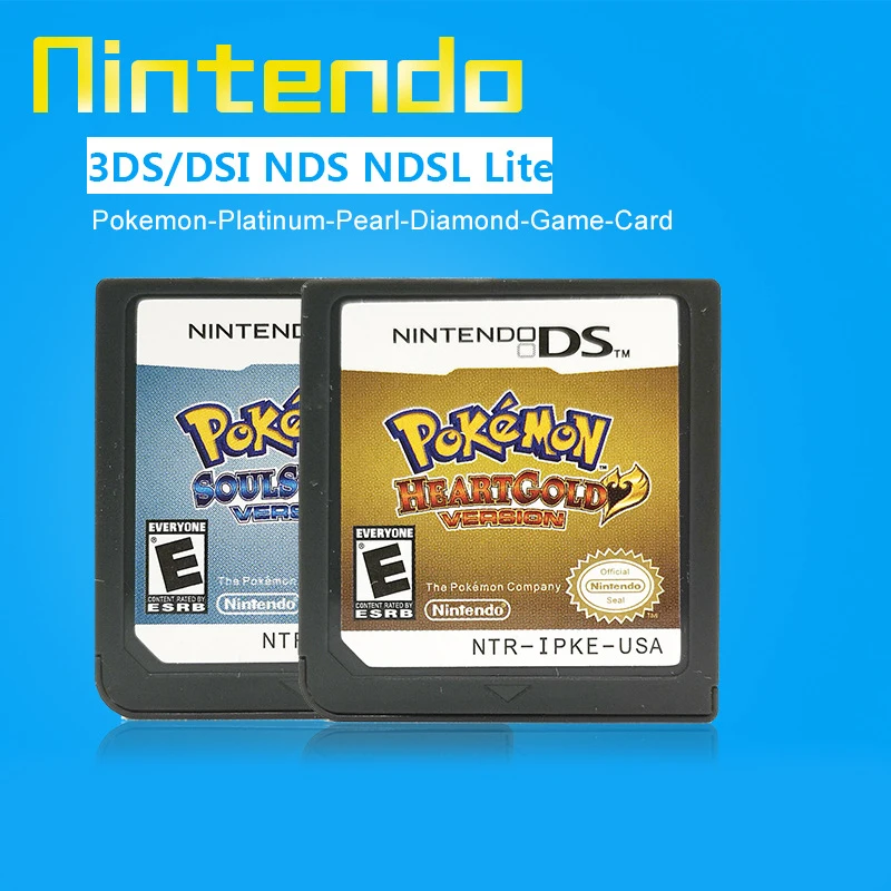 Картридж для игровой консоли DS 3DS 2DS NDS серии Pokemon Diamond сердцебиения золотой