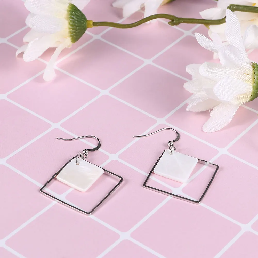 Минималистичные простые крутые стильные посеребренные висячие серьги с