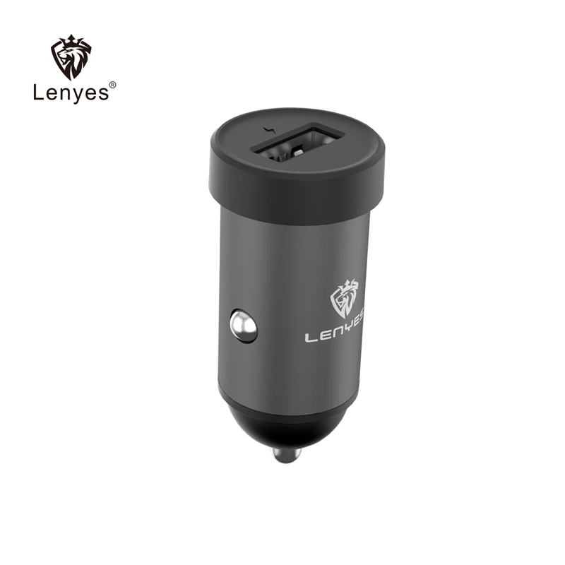 Lenyes 10 Вт Мини Автомобильное зарядное устройство с зарядным кабелем V8 type C iOS