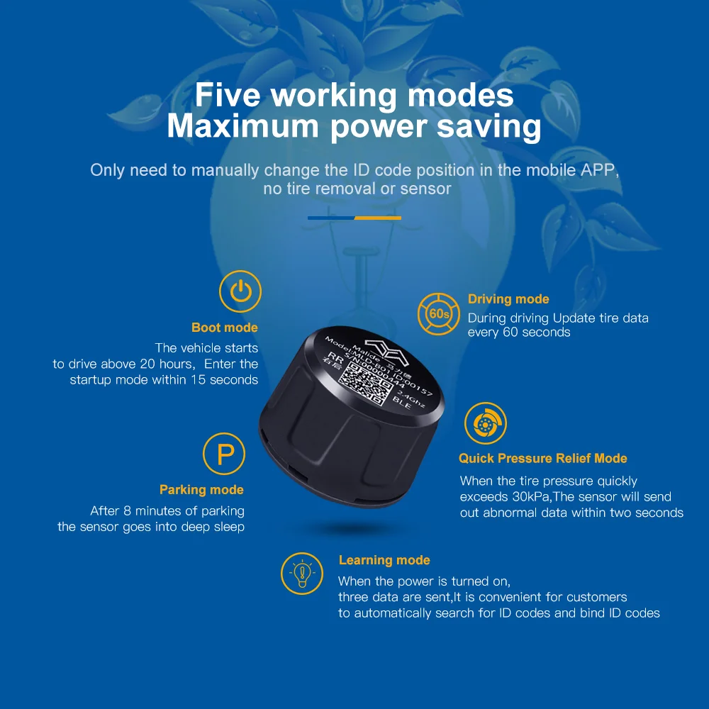 Система контроля давления в шинах MALIDE прибор для с поддержкой Bluetooth голосовыми