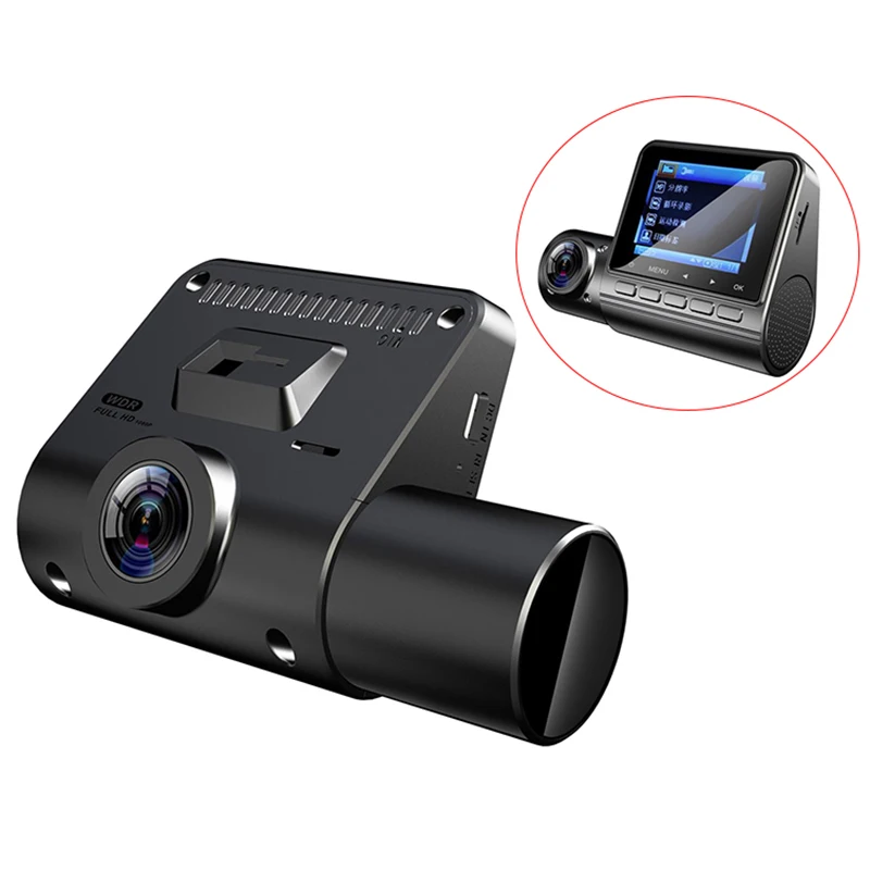

2 дюйма Dash Cam FHD 1080P Видеорегистраторы для автомобилей Камера для транспорта, с двумя объективами Камера видео Регистраторы G-Сенсор автореги...