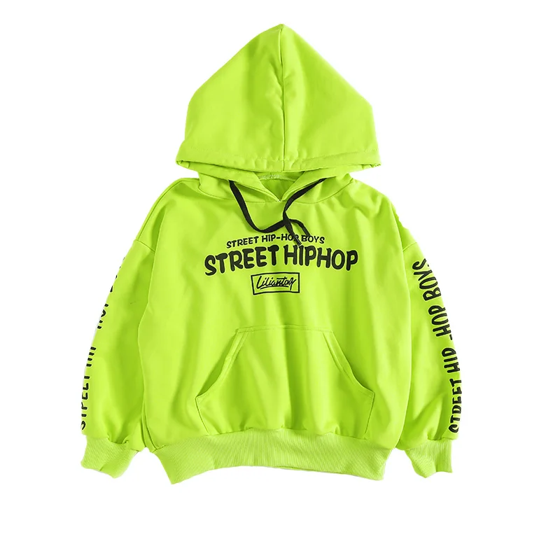 Флуоресцентная цветная одежда в стиле хип-хоп 2020 детские свободные черные брюки