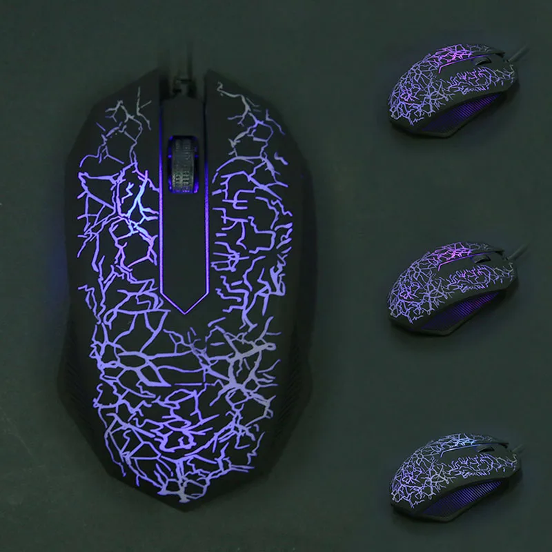 Компьютерная мышь Проводная игровая USB 2400DPI 3 Кнопки оптическая цветная с