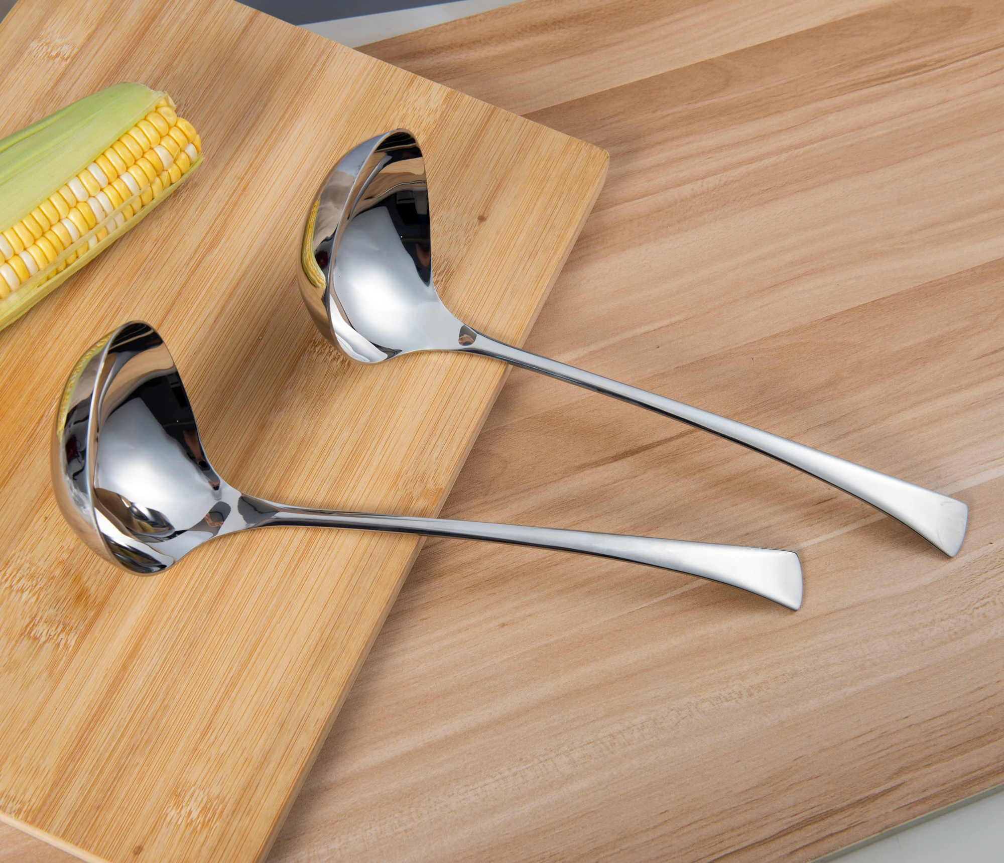 11 дюймов Корейская бытовая большая ложка для супа из нержавеющей стали 18/10