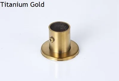 2 шт. Titianium золото розовое золото 304 нержавеющая сталь держатель для петель кронштейн гардеробная планка стены 25 мм труба высокого шара скрывает - Цвет: Titanium Gold Cover