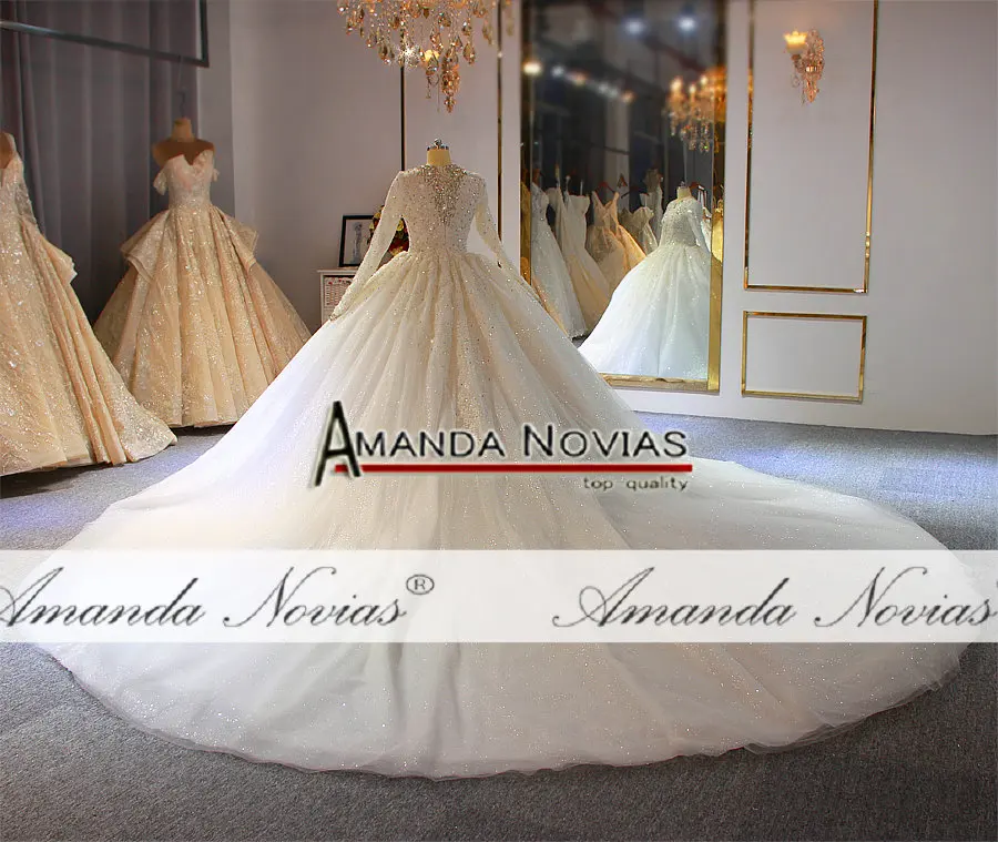 2020 мусульманское свадебное платье роскошное с полным покрытием и бисером для