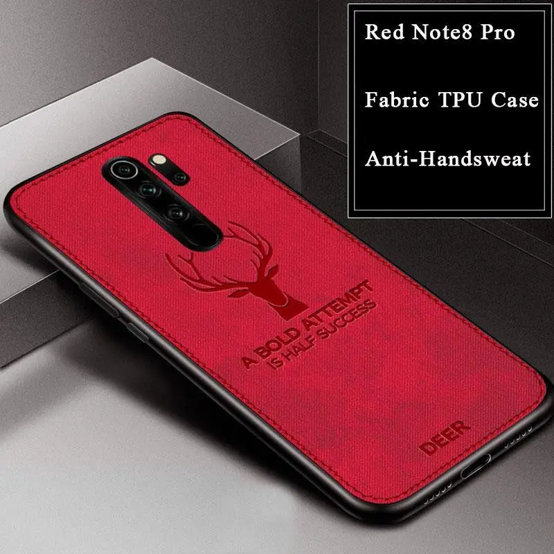 Тканевый чехол для телефона с оленем ForRed mi Note8 Pro K20 Мягкий силиконовый