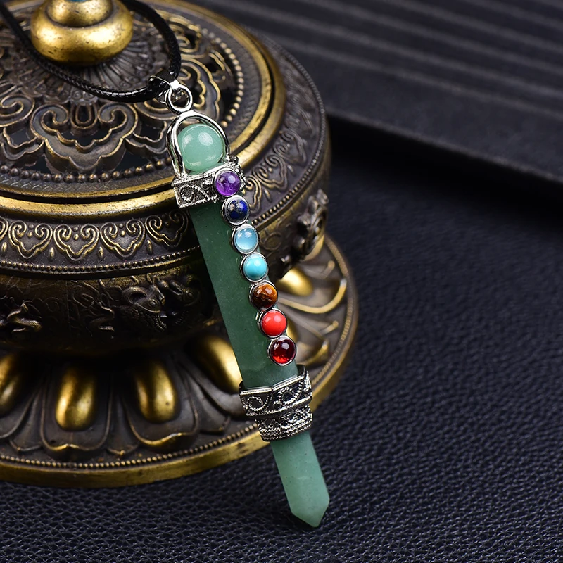 1 шт. карандаш из натурального камня маятник для dowsing 7 чакр искусственный