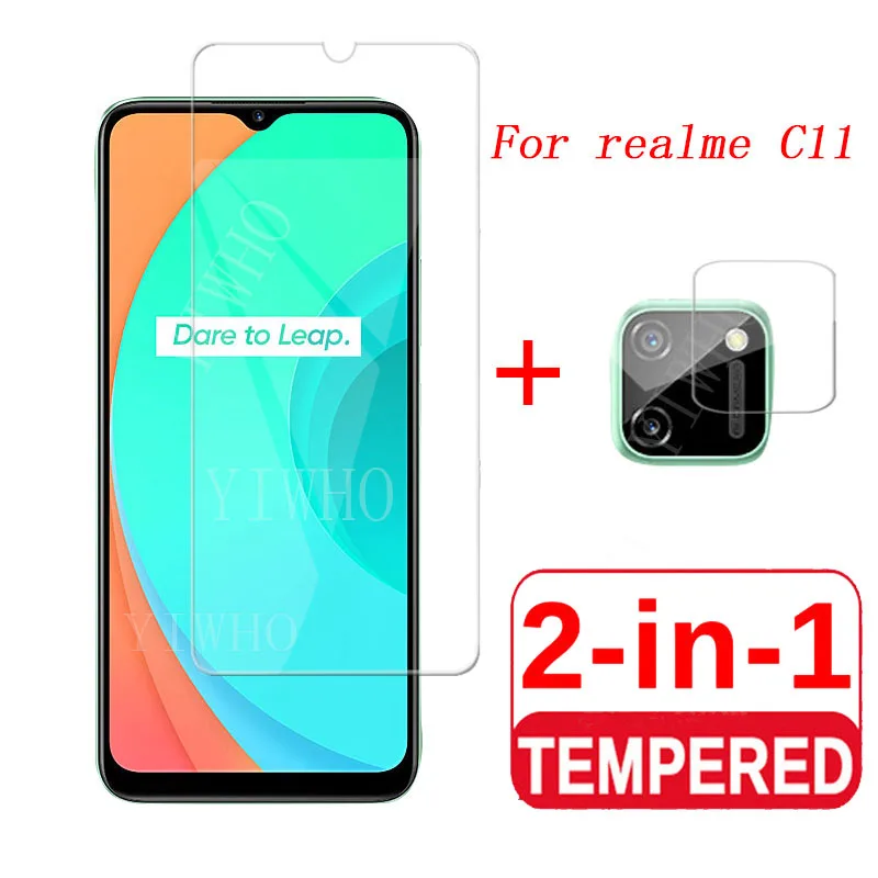 

Закаленное стекло 2 в 1 для Oppo Realme c11, объектив камеры Защитная пленка для экрана, аксессуары для телефонов Realme