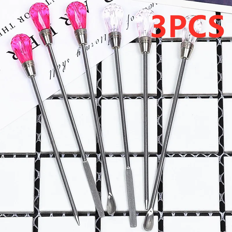 2021 стильный комплект из 3 предметов Нейл-арт палочка для перемешивания