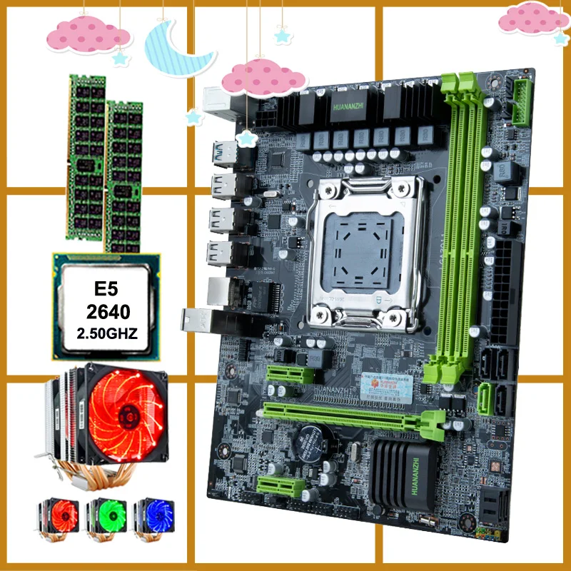 HUANANZHI X79 6M материнская плата комбо Процессор Intel Ксеон E5 2640 с кулер Оперативная