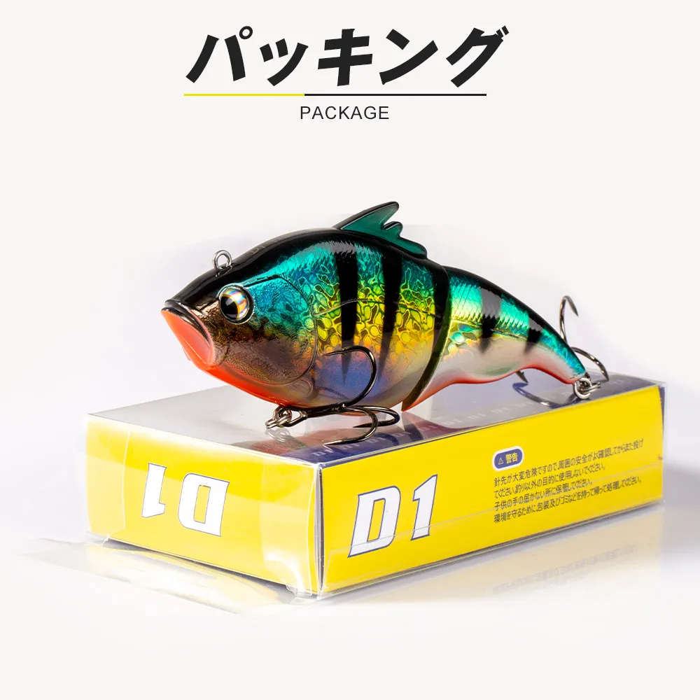 

D1 Swimbait Fishing Lure 115mm 43g Lipless Sinking Vibration High Quality VIB Artificial Hard Bait For Bass Pike Fishing Tackle