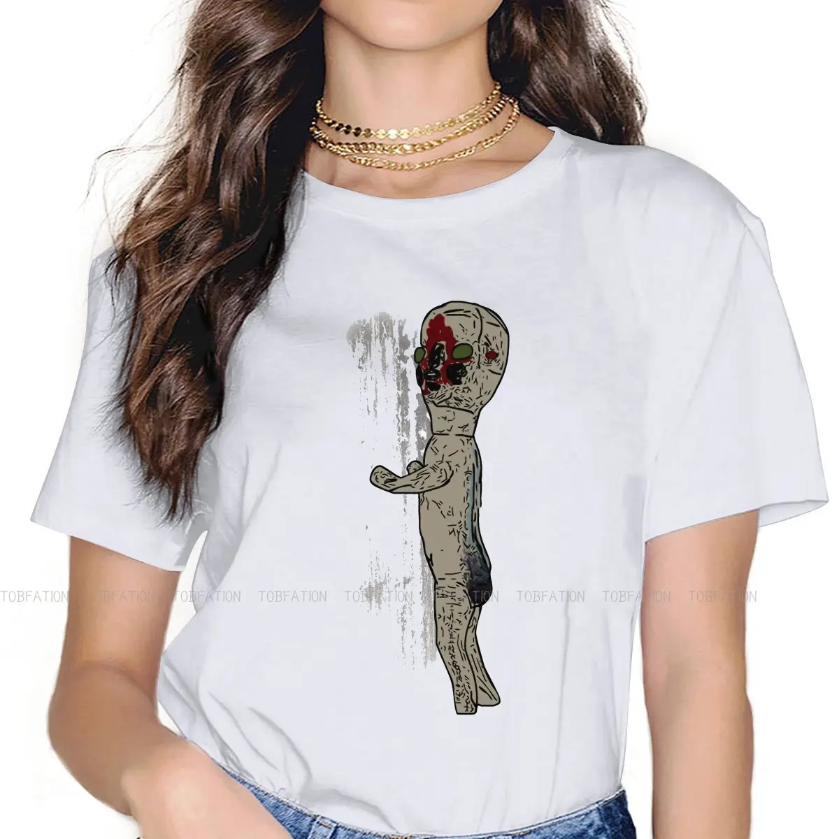 

173 Alone Women's T Shirt SCP Foundation Ladies Tees Kawaii O-neck Tops Basic Tshirt Oversized 4XL Hipster