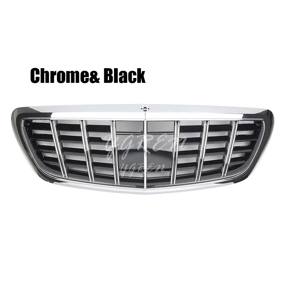 

For Mercedes-Benz W222 S350 S400 S500 2014-2018 Chrome Front GT R Grille Grill