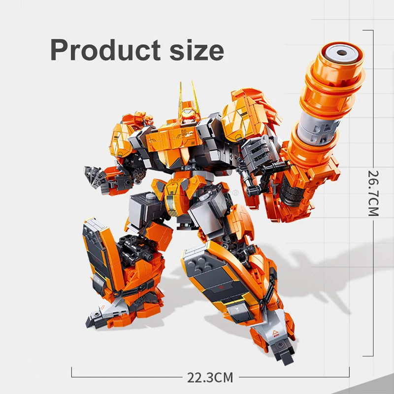 Креативные фигурки Sluban MOC Mecha робот-воин строительные блоки сборка сделай сам
