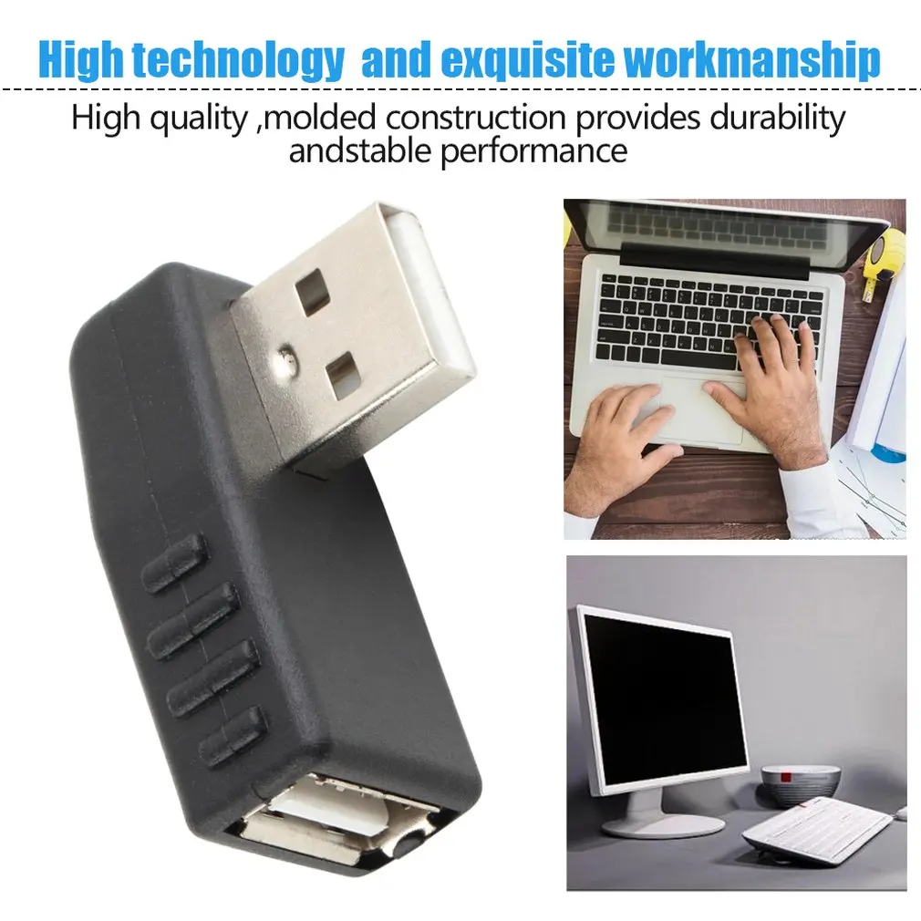 USB-A переходник для мужчин и женщин под прямым углом USB 2 0 A мужской женский разъем
