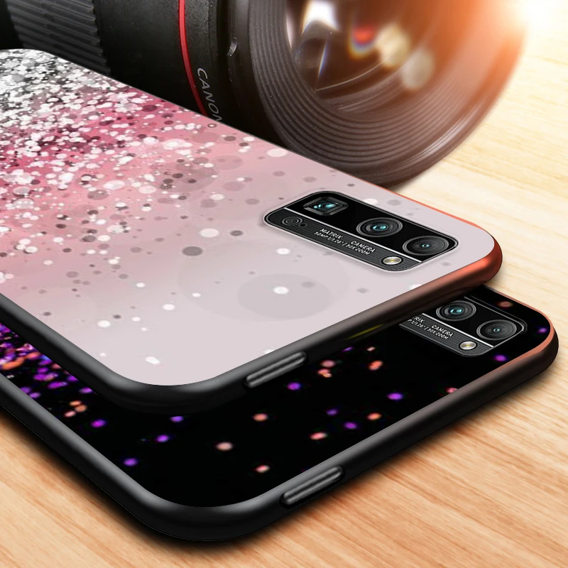 

Hot Fashion Sand Stone for Honor V30 30 30S 30i View 20 20S 20i 20E V20 Lite Pro Plus Black Phone Case