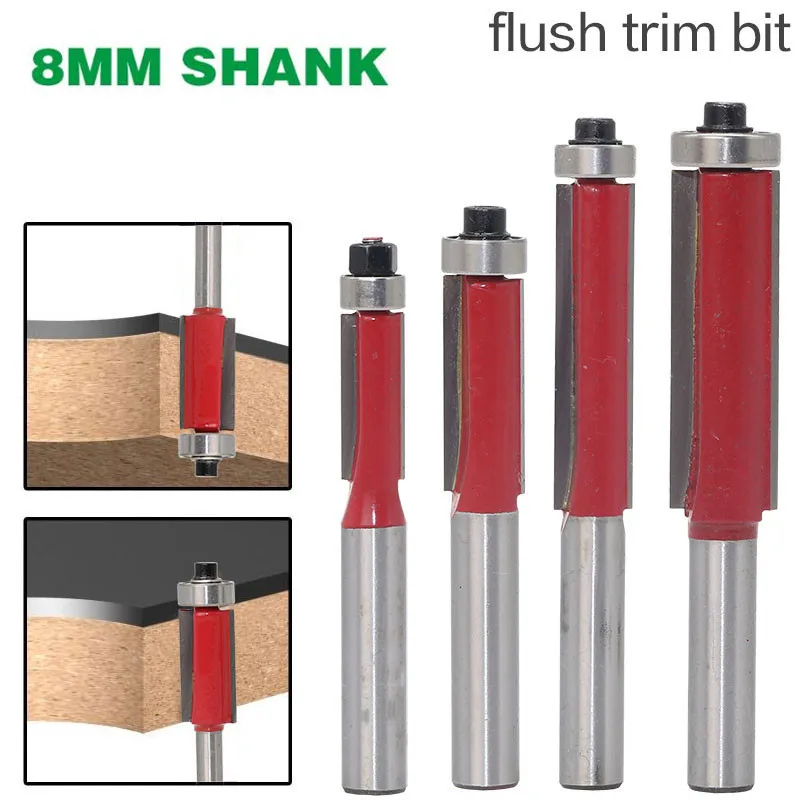 1 шт. 8 мм хвостовик Верхний подшипник утапливаемая отделка фреза