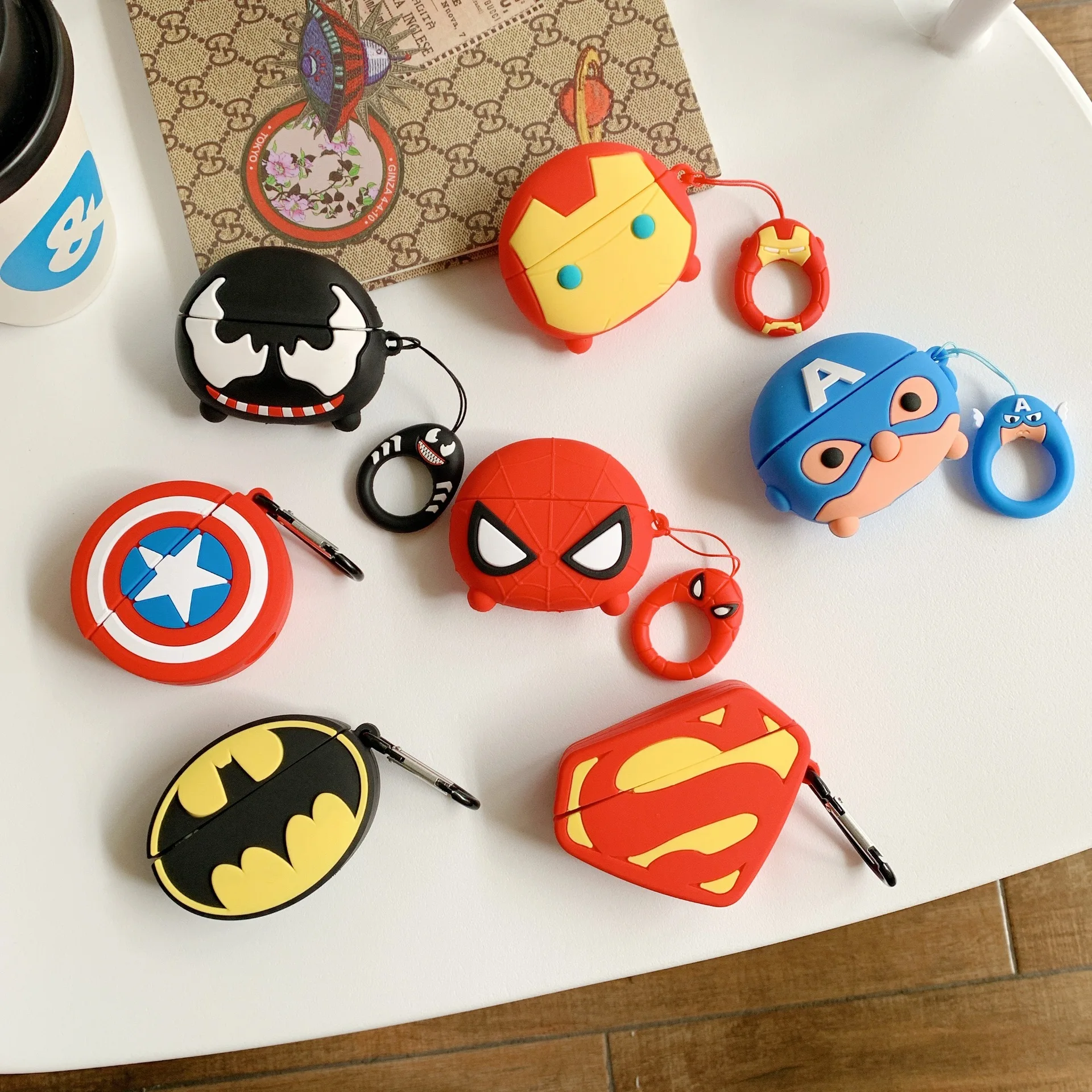 

Protective Covers For Airpods Pro Headphone Case 3D Cute Cartoon Silicone Avenge lron Man Earphone Cover Shell For Airpods1 2