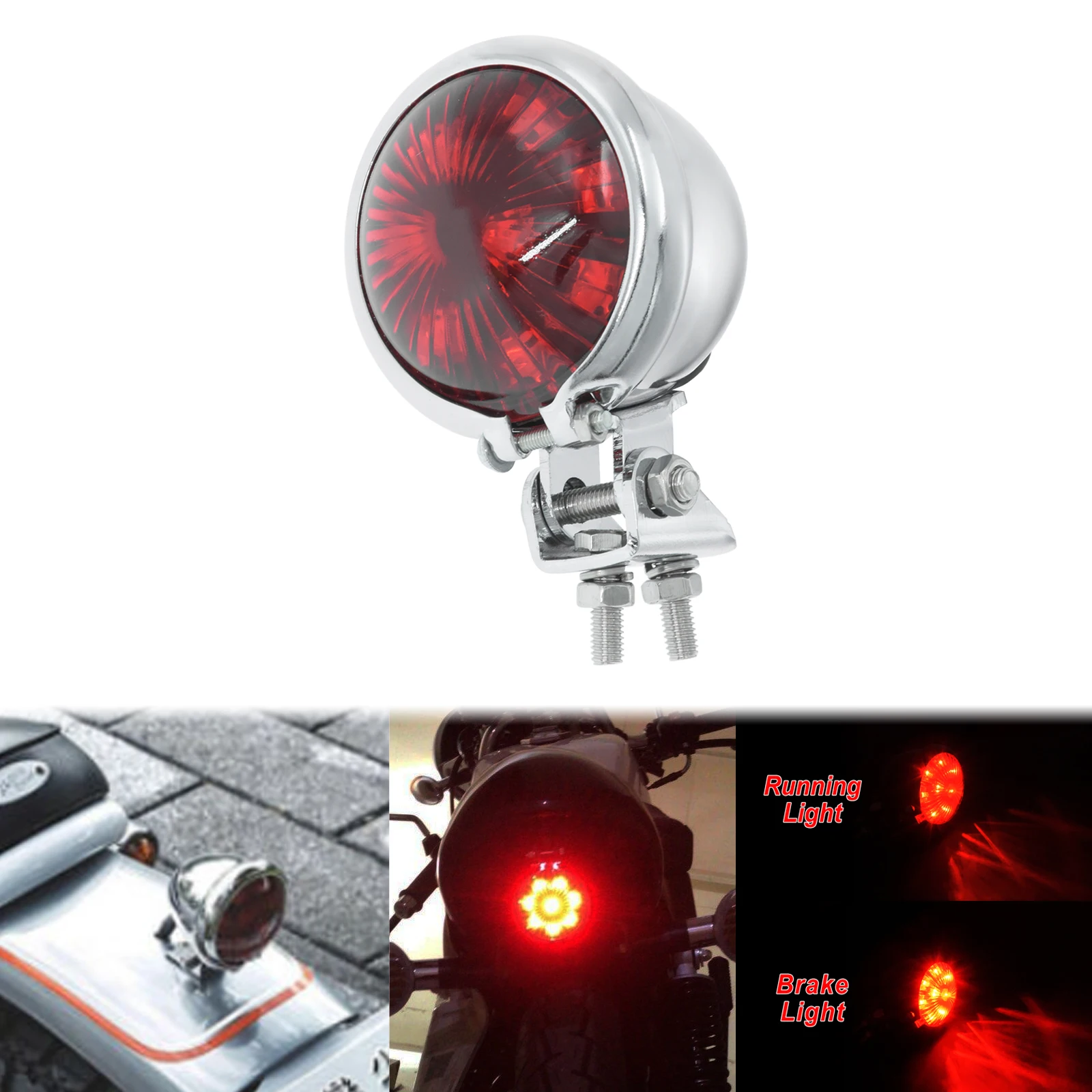 Универсальный светодиодный стоп-сигнал для мотоцикла задний фонарь 12 В