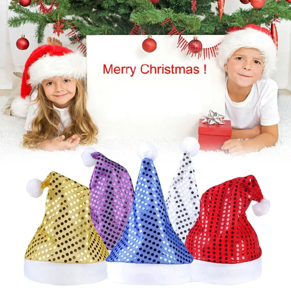 

Christmas colorful glowing knitted hat J0O2