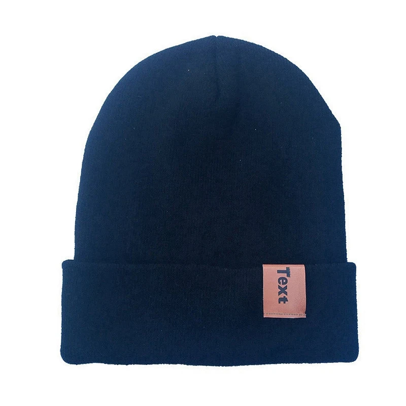 Шапка унисекс вязаная однотонная в стиле хип-хоп с принтом логотипа на заказ 2019