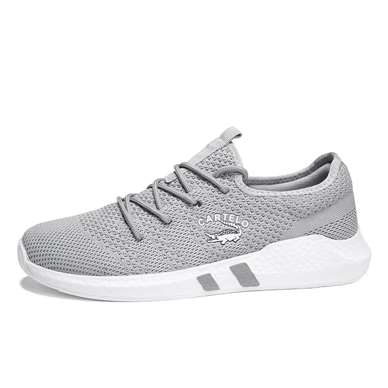 CARTELO men's shoes fashion trend simple and light comfortable shoes breathable flying woven Korean sports casual shoes men