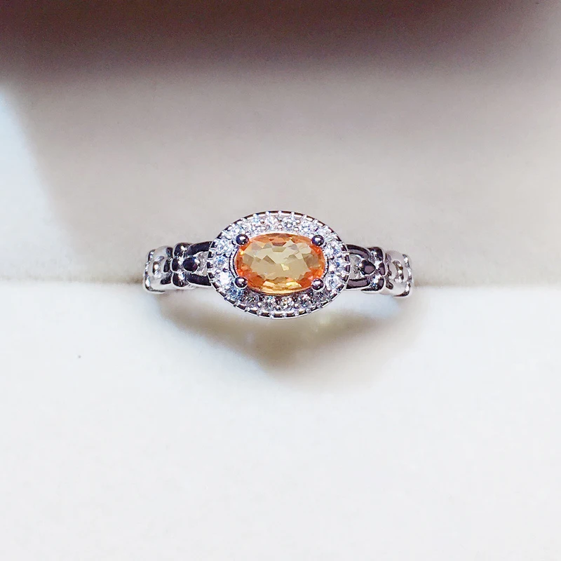 Кольцо с натуральным красным/синим/жёлтым драгоценным камнем 4x6 мм|Кольца| |