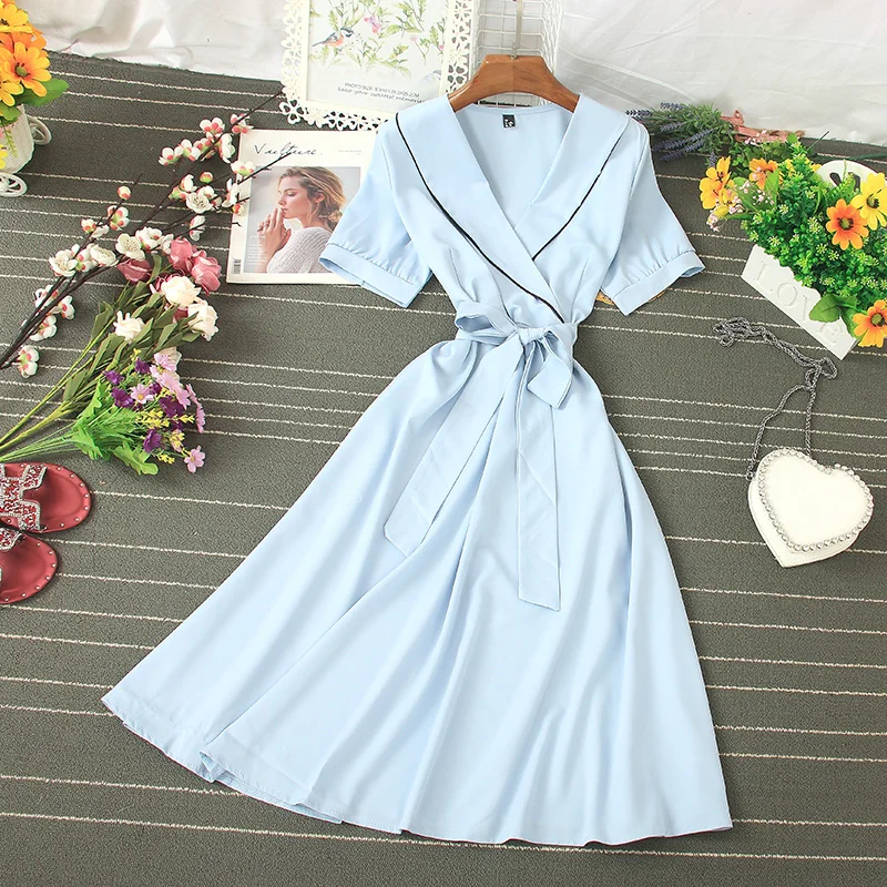 Женское платье с поясом Fitaylor Элегантное Длинное винтажное v-образным вырезом