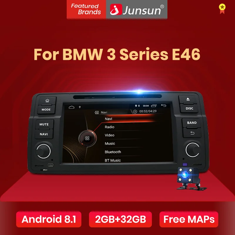 Junsun ips автомобильный dvd проигрыватель на платформе Андроид 8 1 GPS Мультимедийный
