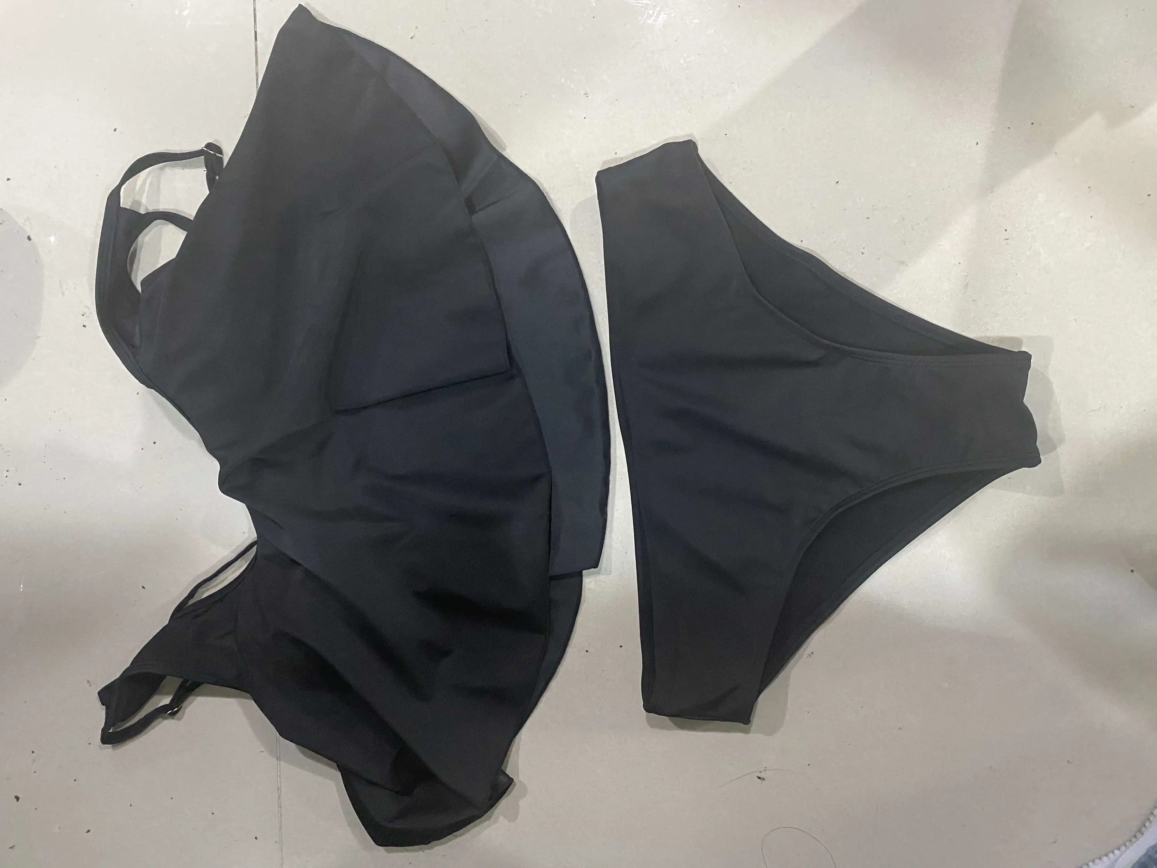 

Bikinis Set Summer Swiming Sexy High Breast Ruffled Split Two Piece Swimsuit Women's Swimwear 2021 Traje De Bao Para Mujer