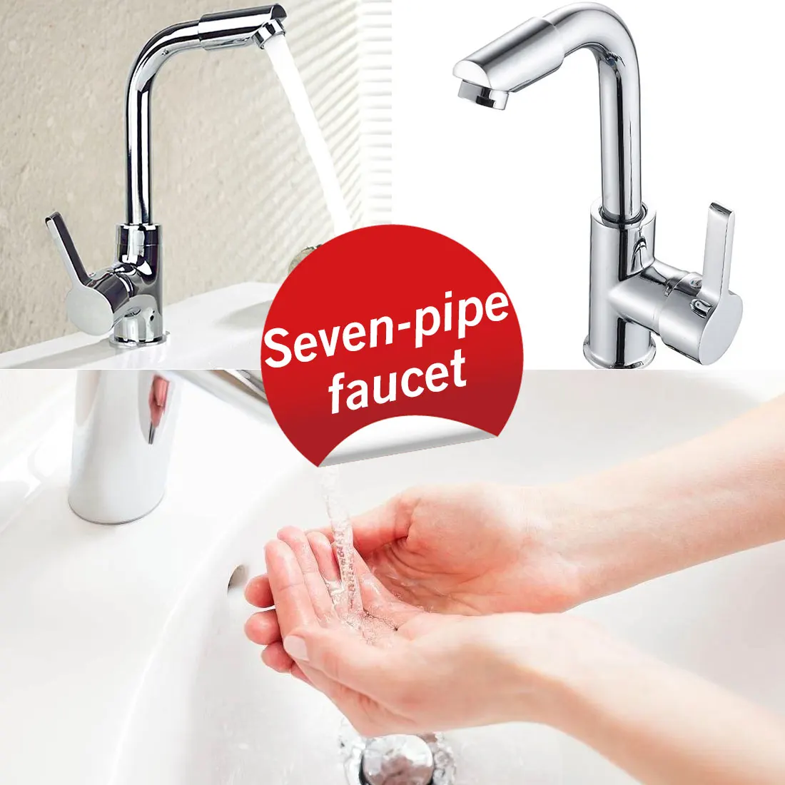 Смеситель с поворотом на 360 градусов для раковины и кухонного крана Товары ванной