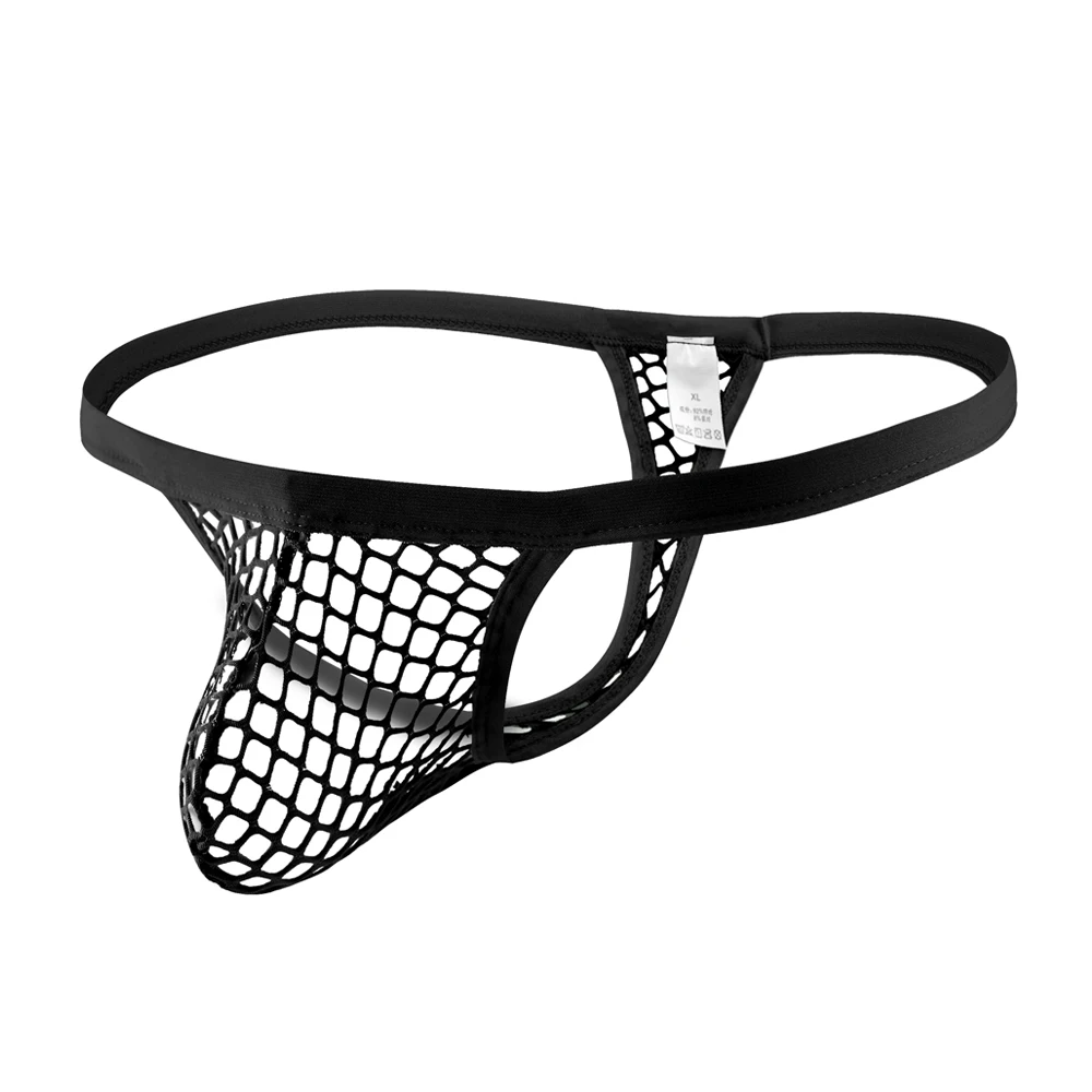 Трусы-стринги мужские прозрачные эротические T-образные с низкой посадкой